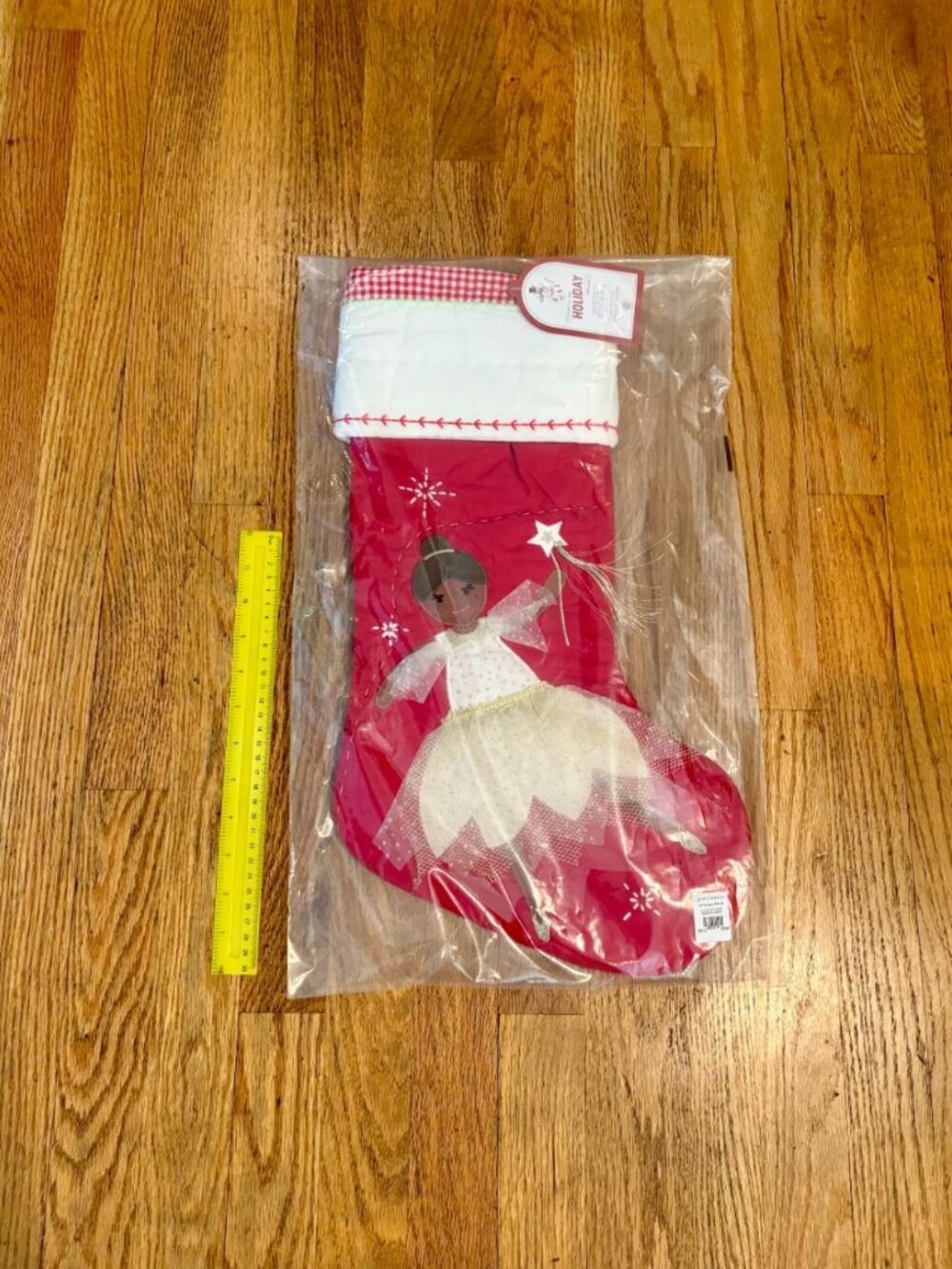 NWT Pottery Barn Christmas Quilted Dark Skin Fairy Princess Stocking No Monogram
